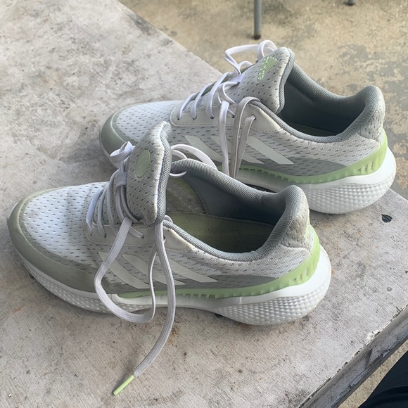 Adidas Light Gray and White Running Shoes - Picture 4 of 5